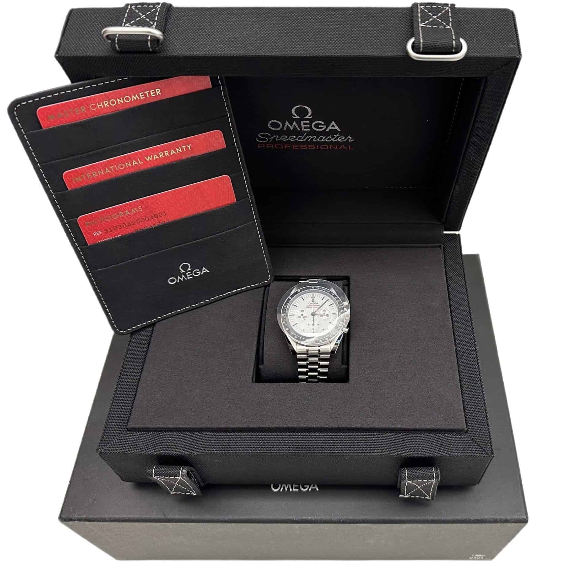 orologio omega speedmaster in acciao e quadrante color bianco